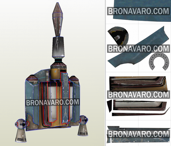 Load image into Gallery viewer, boba fett jet pack foam template
