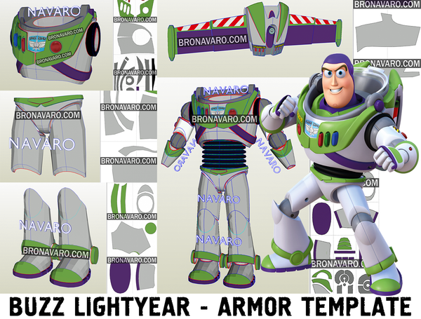 Load image into Gallery viewer, Buzz Lightyear Armor Pepakura Template