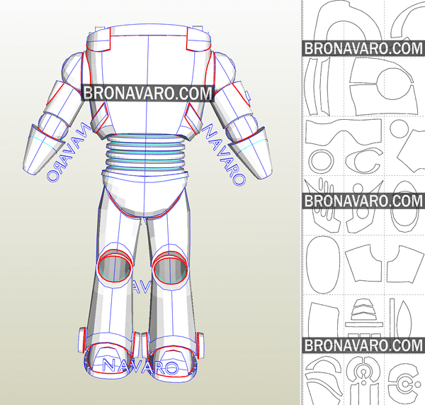 Load image into Gallery viewer, Buzz Lightyear Armor Printable Template
