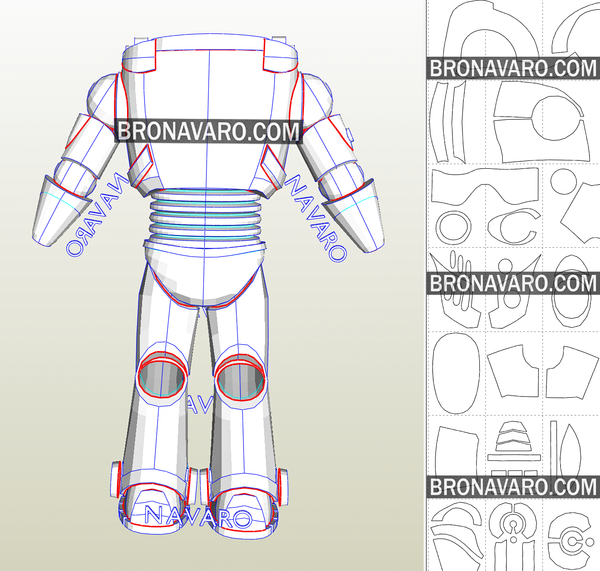 Load image into Gallery viewer, Buzz Lightyear Armor Printable Template
