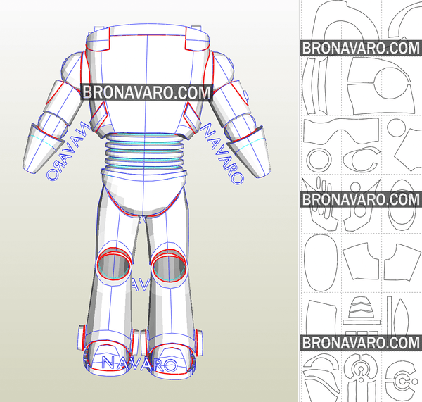 Load image into Gallery viewer, Buzz Lightyear Armor Printable Template