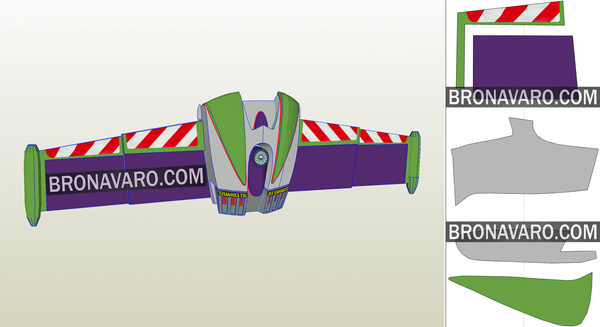 Load image into Gallery viewer, Buzz Lightyear Jet Pack DIY Template
