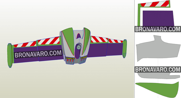 Load image into Gallery viewer, Buzz Lightyear Jet Pack DIY Template