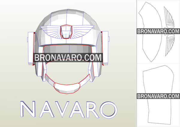 Load image into Gallery viewer, Cadian Helmet Pepakura Template