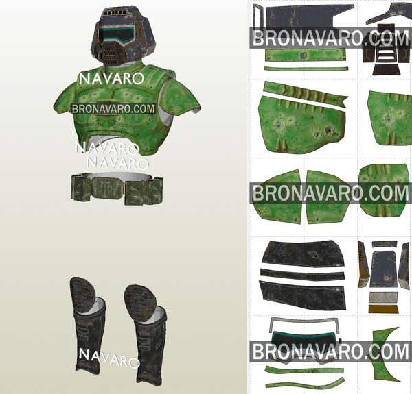 Load image into Gallery viewer, Doomguy armor cosplay template