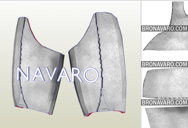 Load image into Gallery viewer, clone trooper armor thighs template