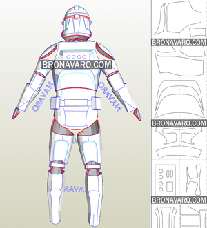 clone trooper armor printable template