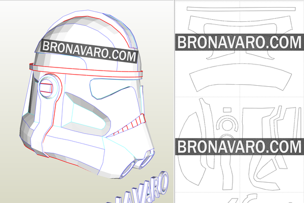 Load image into Gallery viewer, Captain Rex Helmet Template