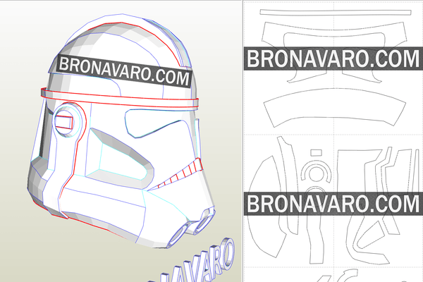 Load image into Gallery viewer, Captain Rex Helmet Template