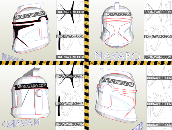 Load image into Gallery viewer, Clone Trooper Helmet Template