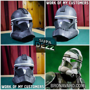 Commander gree helmet pattern