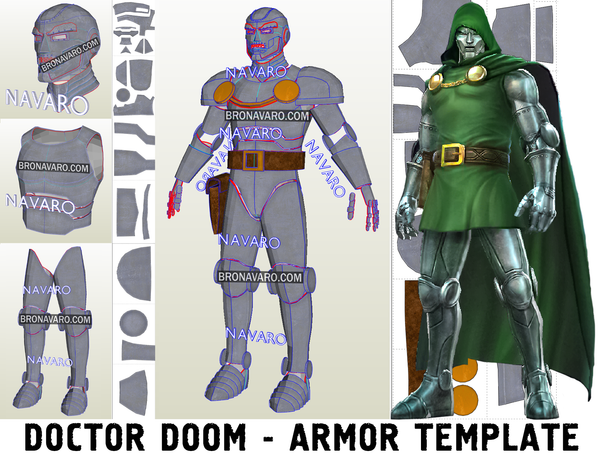 Load image into Gallery viewer, DR DOOM Armor Pepakura Template