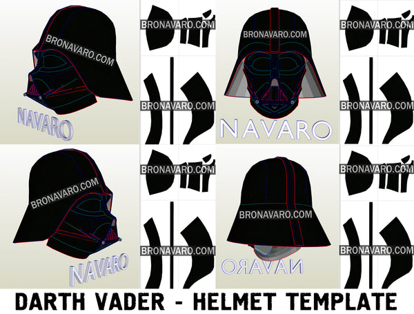 Load image into Gallery viewer, Darth Vader helmet pepakura
