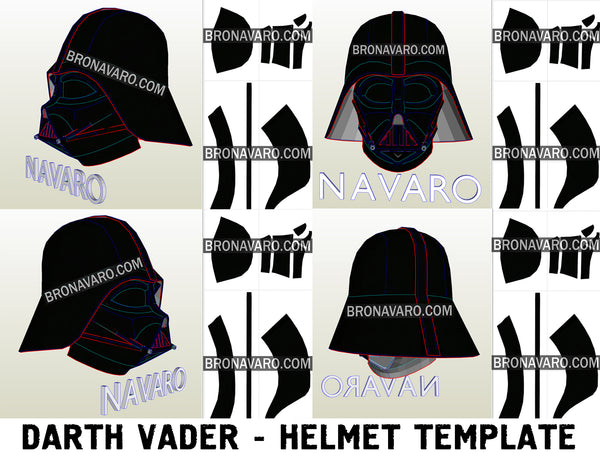 Load image into Gallery viewer, Darth Vader helmet pepakura