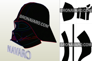 Darth Vader helmet foam template