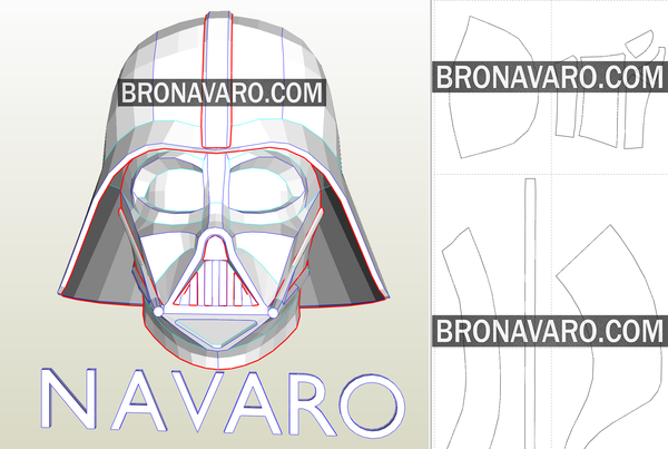 Load image into Gallery viewer, Darth Vader Helmet Pattern
