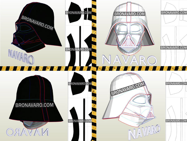 Load image into Gallery viewer, Darth Vader Helmet Cosplay Template
