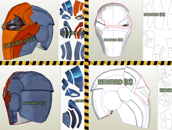 Load image into Gallery viewer, Death Stroke Helmet Template