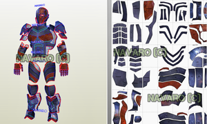 DeathStroke Armor - Printable Template Eva Foam + Sword Template / Pattern -DeathStroke Cosplay - DeathStroke Helmet / Armor - Pepakura