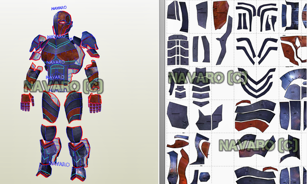 Load image into Gallery viewer, DeathStroke Armor - Printable Template Eva Foam + Sword Template / Pattern -DeathStroke Cosplay - DeathStroke Helmet / Armor - Pepakura