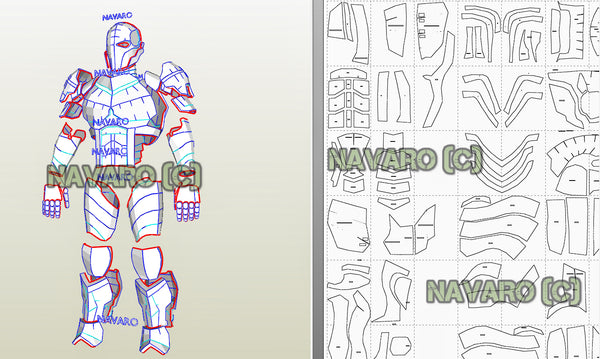Load image into Gallery viewer, DeathStroke Armor - Printable Template Eva Foam + Sword Template / Pattern -DeathStroke Cosplay - DeathStroke Helmet / Armor - Pepakura