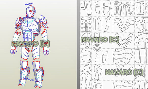 Load image into Gallery viewer, DeathStroke Armor - Printable Template Eva Foam + Sword Template / Pattern -DeathStroke Cosplay - DeathStroke Helmet / Armor - Pepakura