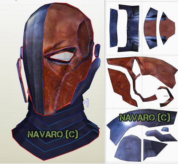 Load image into Gallery viewer, deathstroke helmet pepakura
