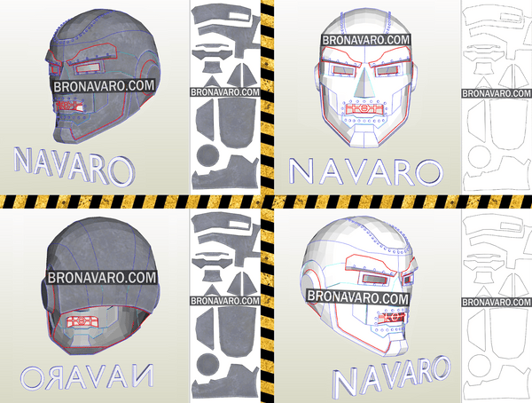 Load image into Gallery viewer, Doctor Doom Helmet Foam Template