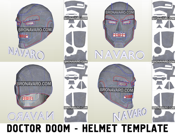 Load image into Gallery viewer, Doctor Doom Mask Eva Foam Template