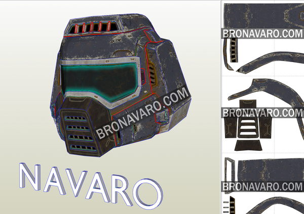 Load image into Gallery viewer, Doom Helmet Foam Template