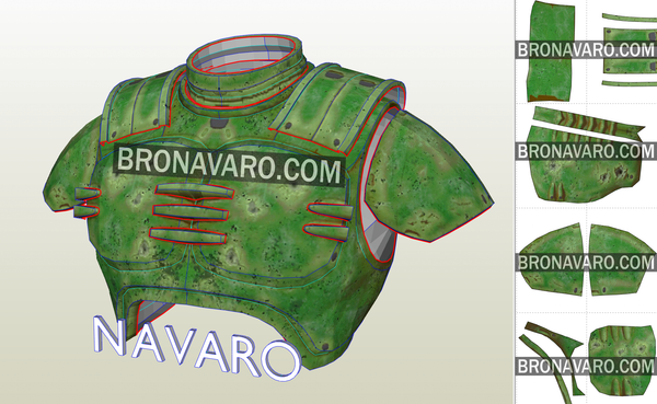 Load image into Gallery viewer, Doom Armor Eva Foam Template