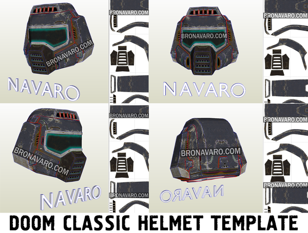 Load image into Gallery viewer, Doomguy helmet pepakura