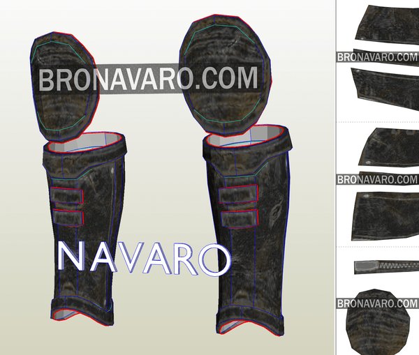 Load image into Gallery viewer, Doomguy shin guards foam template