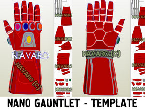 iron man nano gauntlet template