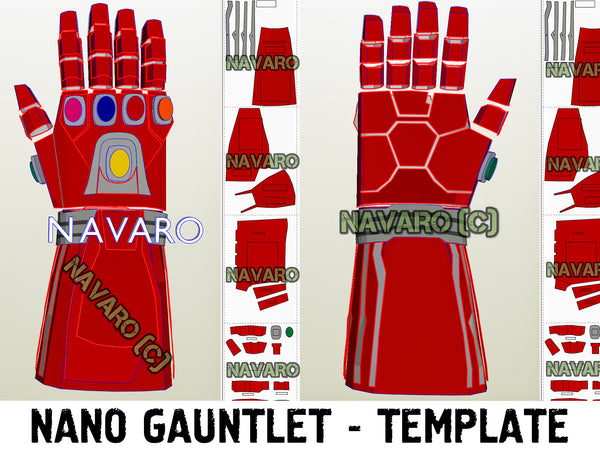 Load image into Gallery viewer, iron man nano gauntlet template