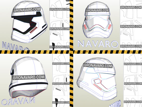 Load image into Gallery viewer, First Order Stormtrooper Helmet Pepakura
