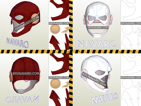 Load image into Gallery viewer, The Flash CW Helmet Pattern