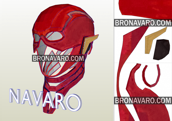 Load image into Gallery viewer, Flash Ezra Miller Helmet Template