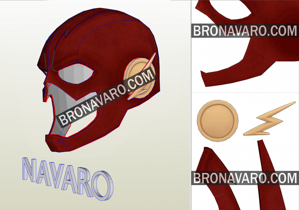 Load image into Gallery viewer, CW Flash Helmet Template