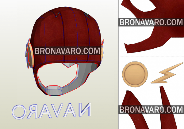 Load image into Gallery viewer, Flash Helmet Pattern