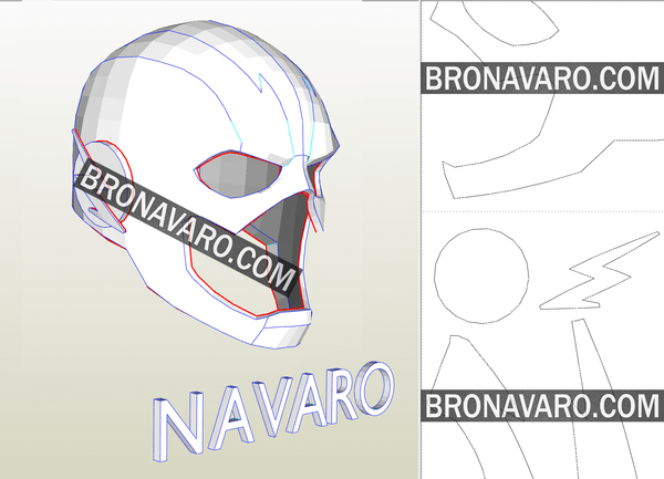 Load image into Gallery viewer, Flash Helmet Pepakura