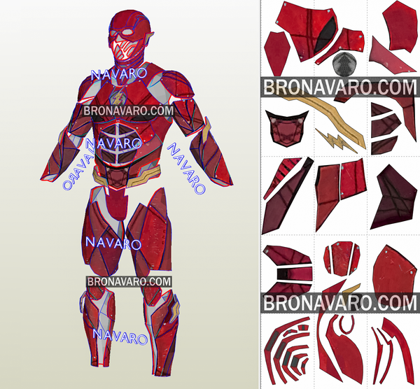 Load image into Gallery viewer, Flash Justice League Pepakura Template