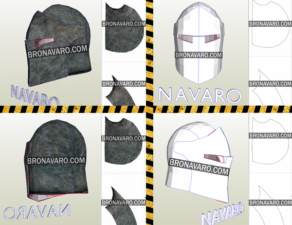 Load image into Gallery viewer, For Honor Warden Helmet Foam Template