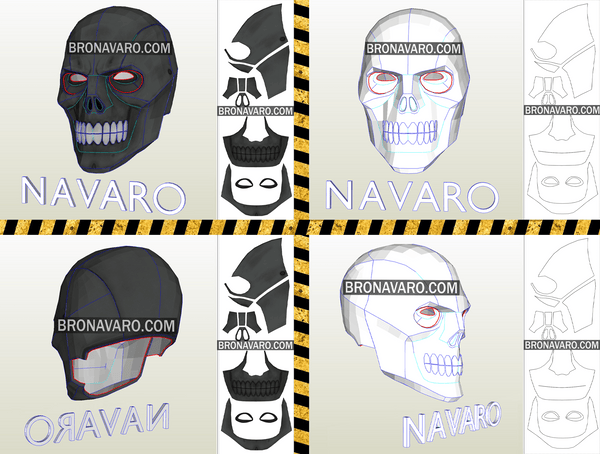 Load image into Gallery viewer, Full Head Skull Mask Pattern