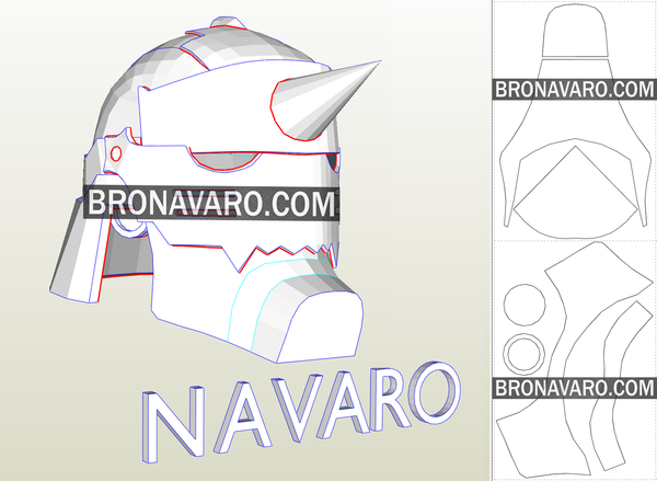 Load image into Gallery viewer, FullMetal Alchemist Helmet Pepakura