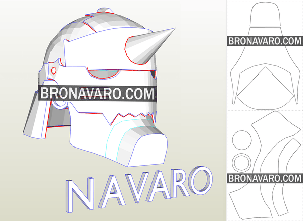 Load image into Gallery viewer, FullMetal Alchemist Helmet Pepakura