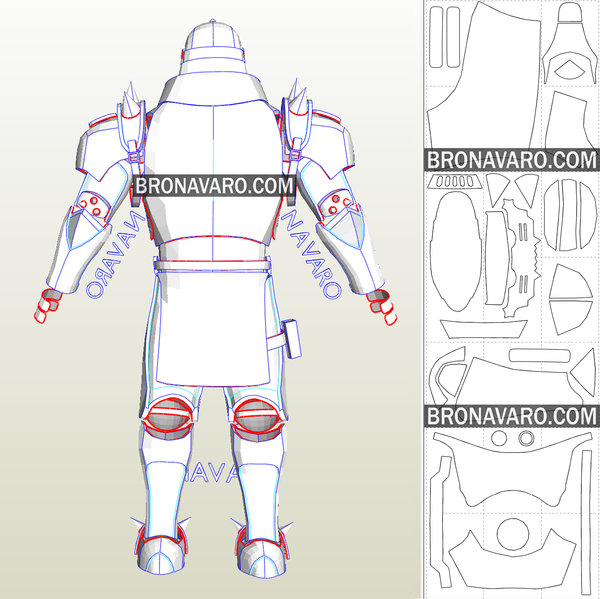 Load image into Gallery viewer, Fullmetal Alchemist Armor Pepakura