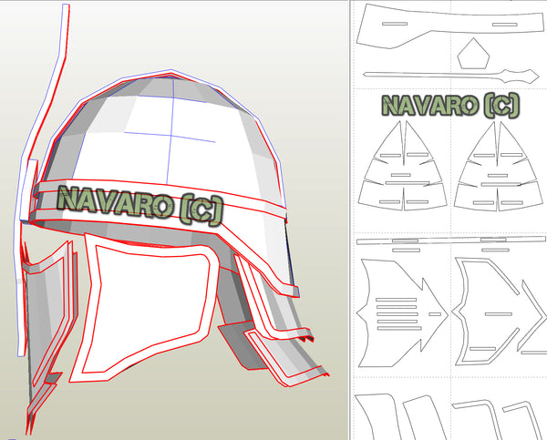 Load image into Gallery viewer, unsullied helmet pattern