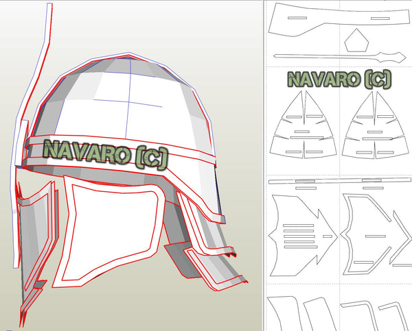 Load image into Gallery viewer, unsullied helmet pattern