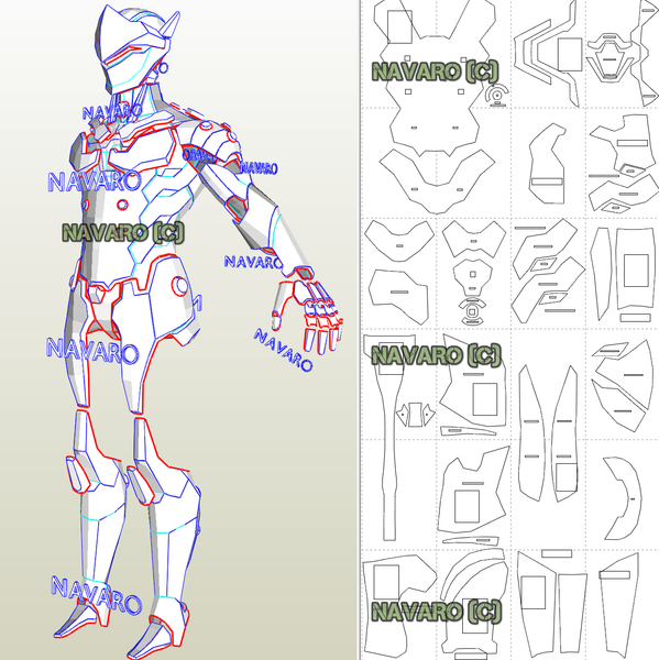 Load image into Gallery viewer, genji foam template